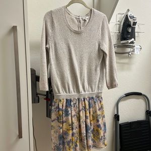 Floral sweater dress